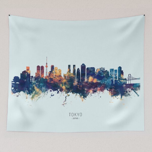 Artikelvorschau, Tokyo Japan Skyline entworfen und verkauft von ArtPrints.