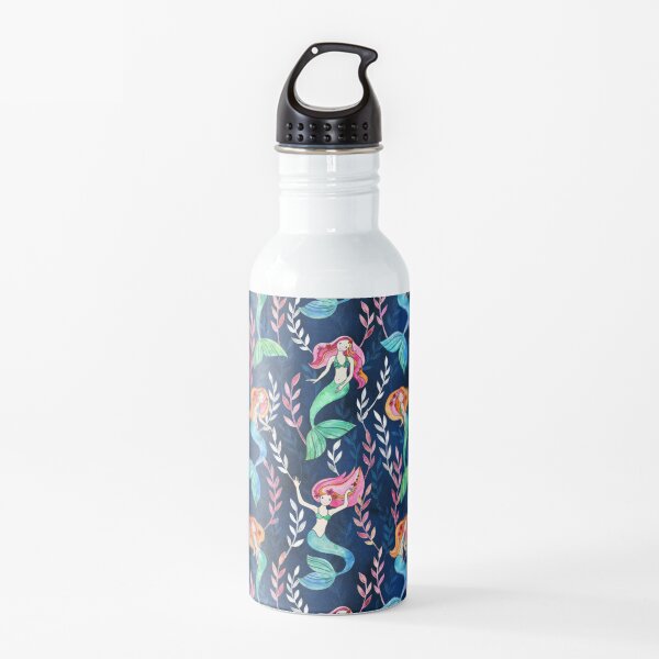 Merry Mermaids in Watercolor Water Bottle