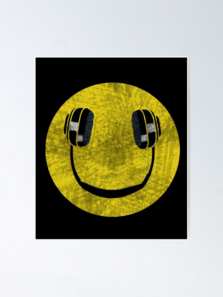 Smiley Face - Headphones | Poster