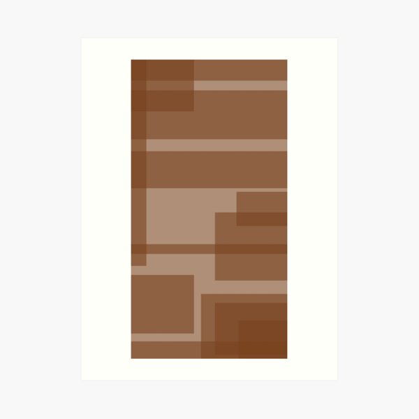 Amber Energy 2 - Merged Repeated Amber Rectangles Art Print