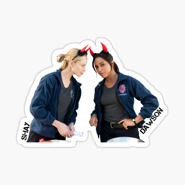 CHICAGO FIRE - SHAY & DAWSON - LAUREN GERMAN - MONICA RAYMUND Sticker