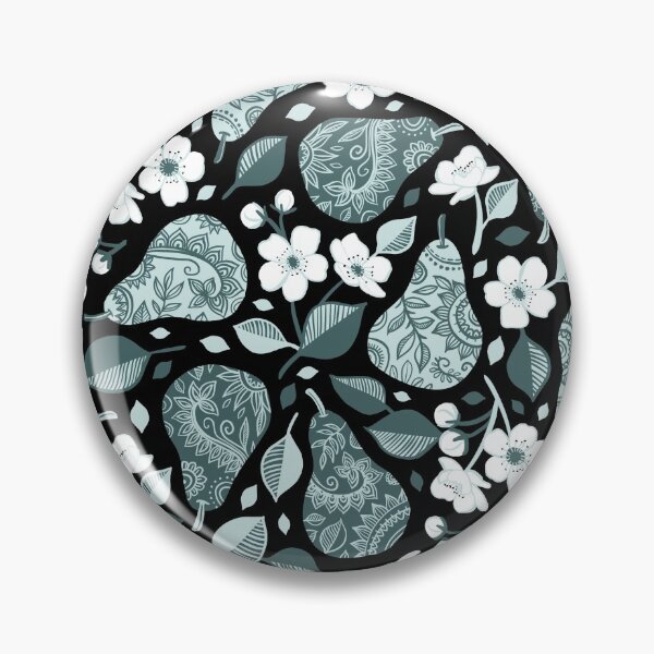 Item preview, Pears and Blossoms in Pine and Mint Green designed and sold by micklyn.