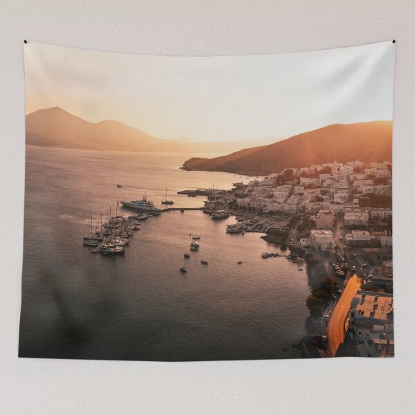 Item preview, Milos port sunset - Cyclades Greece designed and sold by DRONY.