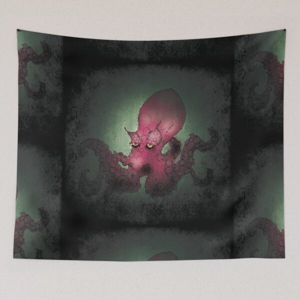 Item preview, THE OCTOGROUCH - illustration of a less than happy octopus designed and sold by Clifford Hayes.