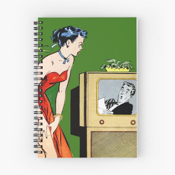 Item preview, Startled guy on the TV vintage comic art designed and sold by Vintage Designs +.