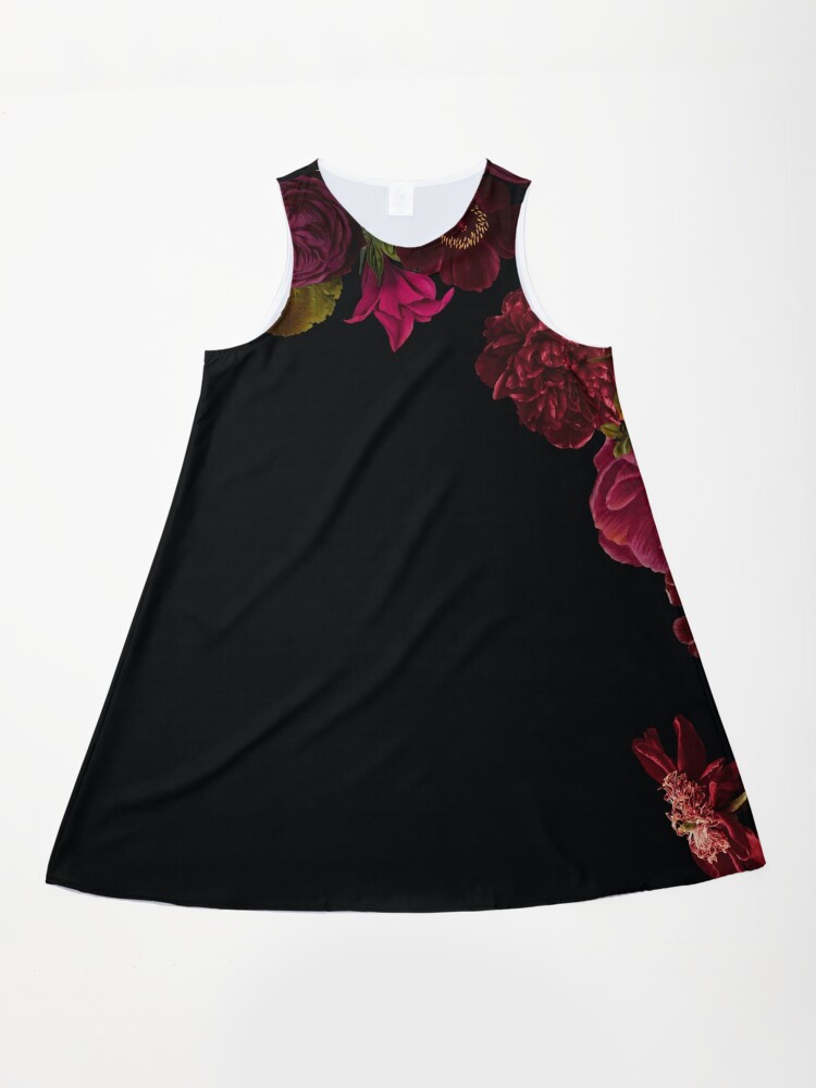 black dress abercrombie Marielle dress with flowers main image 1