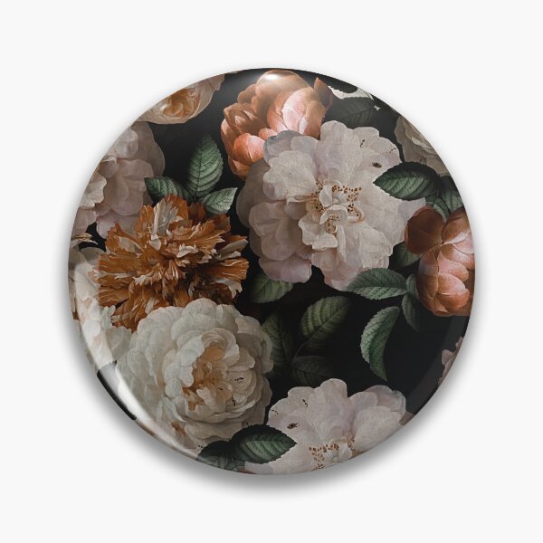 Item preview, Antique Jan Davidsz. de Heem Lush Roses Flowers On Black Botanical Night GardenPattern Nightgarden designed and sold by UtArt.