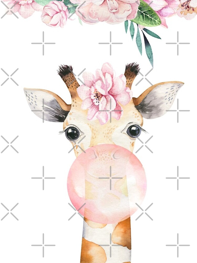 Flower Giraffe with Chewing Gum by UtArt