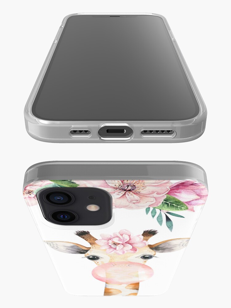 Alternate view of Flower Giraffe with Chewing Gum iPhone Case & Cover