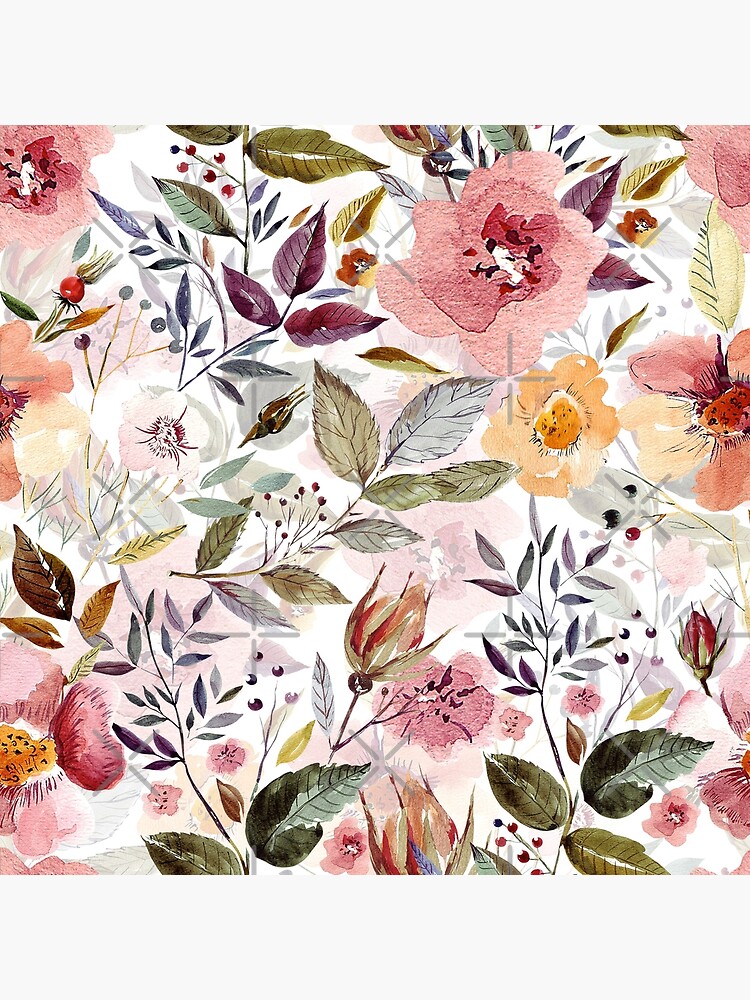 Forest Watercolor flowers by UtArt