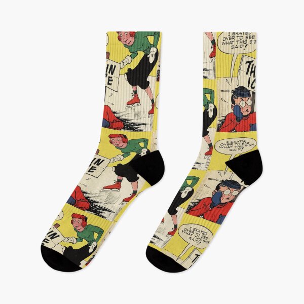 Item preview, Thin ice vintage comic art designed and sold by Vintage Designs +.