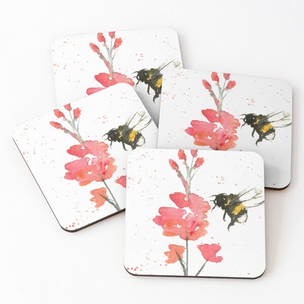 Item preview, Bumble bee and flowers designed and sold by Monika Howarth.