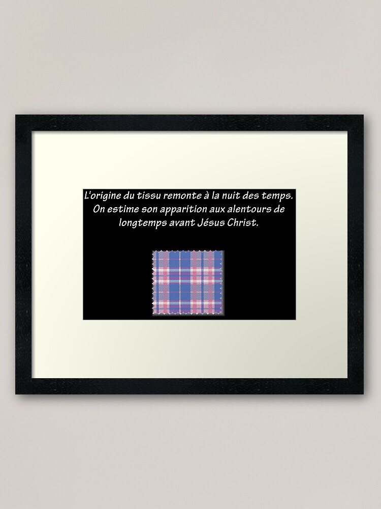 L Origine Du Tissu Citation Film Cite De La Peur Framed Art Print By Catcrea Redbubble