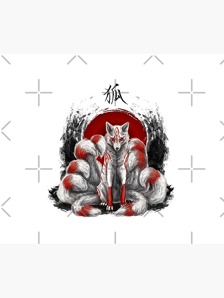 Japanese Nine Tailed Fox Kitsune by DCornel
