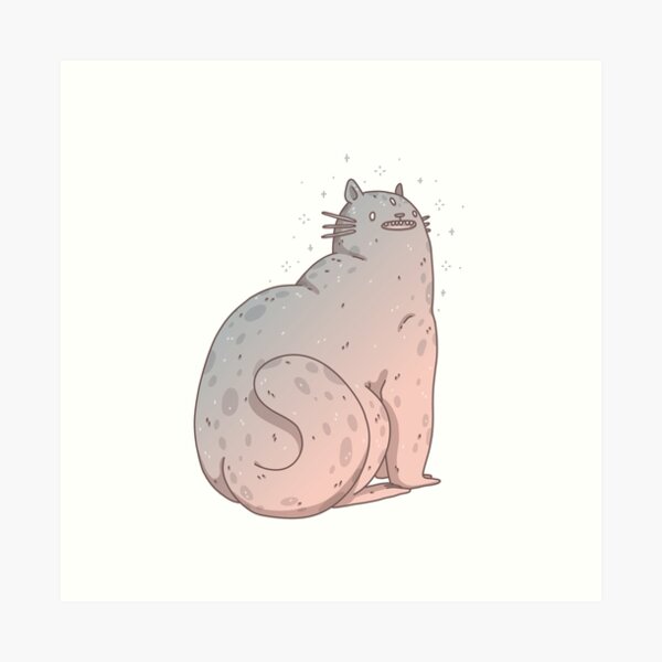 chubby cat Art Print