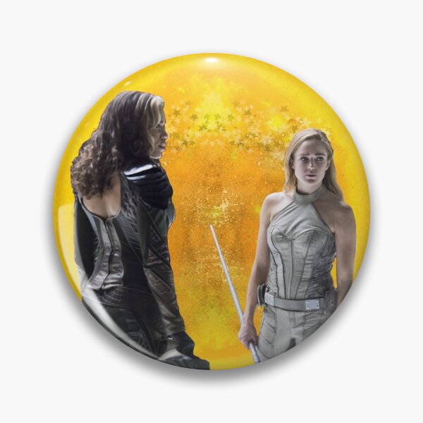 Item preview, Sara Lance and Kendra Saunders gold background designed and sold by dutchchu.