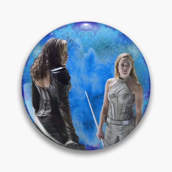 Item preview, Sara Lance and Kendra Saunders blue background designed and sold by dutchchu.