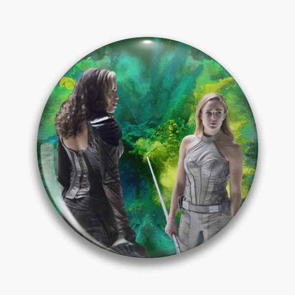Item preview, Sara Lance and Kendra Saunders green background designed and sold by dutchchu.