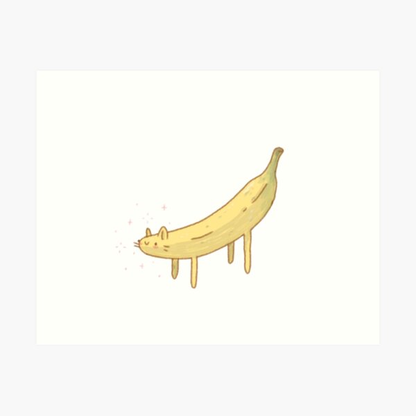 banana cat Art Print