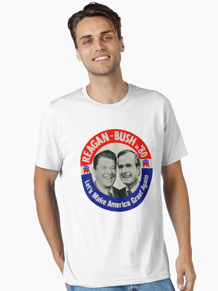 Reagan Bush 80 Ronald Reagan 1980 Campaign T-Shirt Reagan Bush 80 Ronald Reagan 1980 Campaign T-Shirt