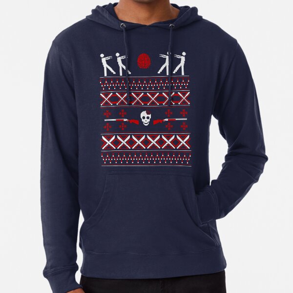 Zombie Christmas Shirt Lightweight Hoodie