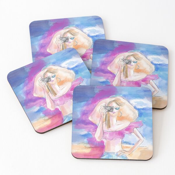Item preview, Summer girl with a camera designed and sold by PG Illustration.