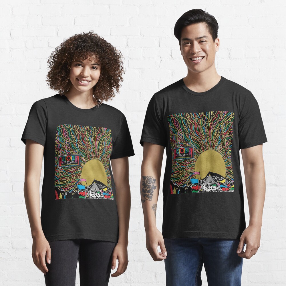 Glastonbury Festival Colourful Sunset Scene Graphic - perfect for Clothing, Prints & Merchandise Essential T-Shirt