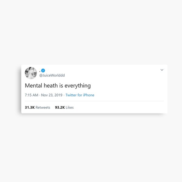 JUICE "MENTAL HEALTH" TWEET Canvas Print