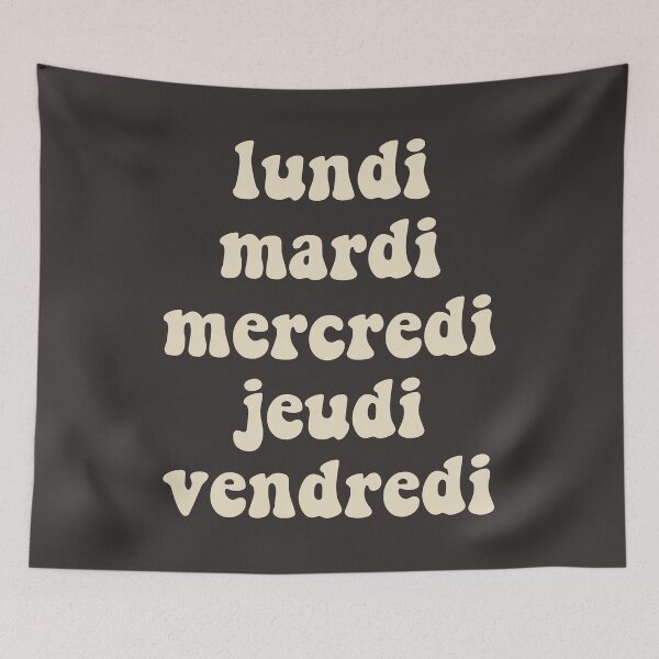 Item preview, Lundi Mardi Mercredi Jeudi Vendredi Favorite Parody Names Fan Art designed and sold by Frightersy.