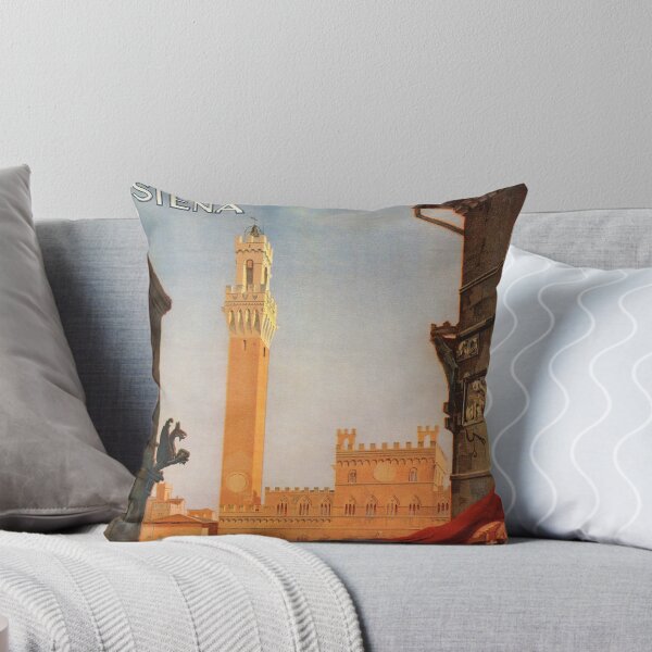 Item preview, SIENA TUSCANY ITALY Palazzo Pubblico & Torre del Mangia Vintage Tourism Poster designed and sold by retroposters.