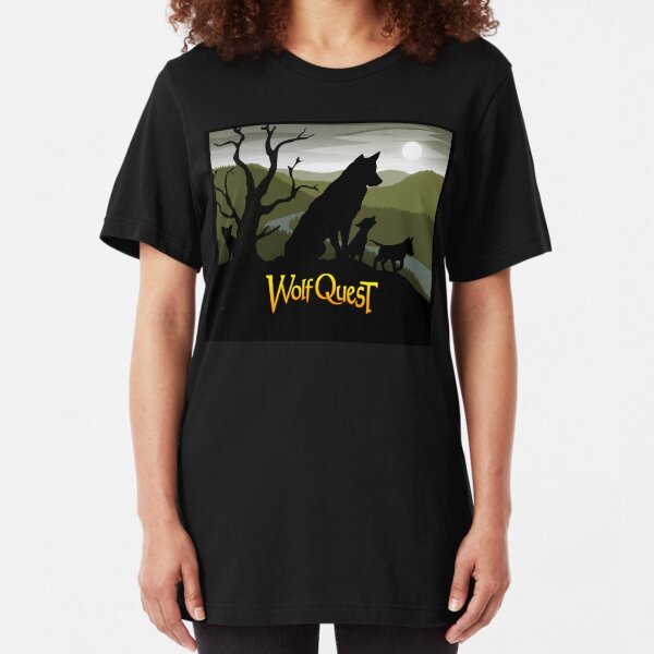 Wolf Family - WolfQuest Dream Slim Fit T-Shirt