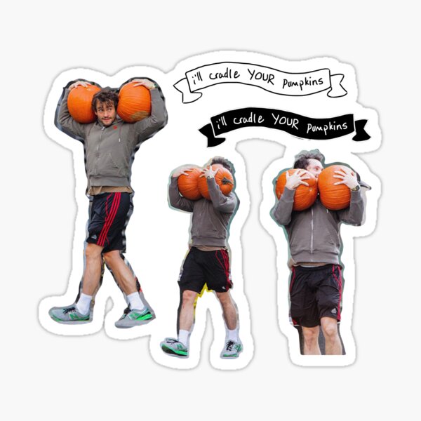 Hugh Dancy & his pumpkins 2 Sticker