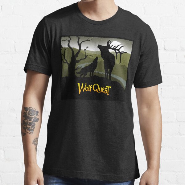 Wolf and Elk Duet - WolfQuest Dream Essential T-Shirt