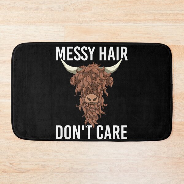 Item preview, Messy Hair Don't Care Funny Highland Cow designed and sold by BornDesign.