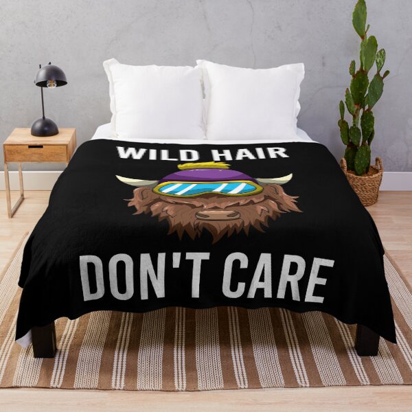 Item preview, Wild Hair Don't Care Funny Highland Cow designed and sold by BornDesign.