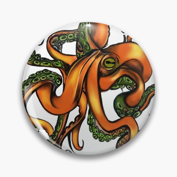 Item preview, Orange Octopus designed and sold by roxanneart.