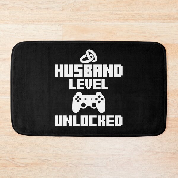 Item preview, Gamer Husband Funny Wedding Gift Level Unlocked designed and sold by majuga.
