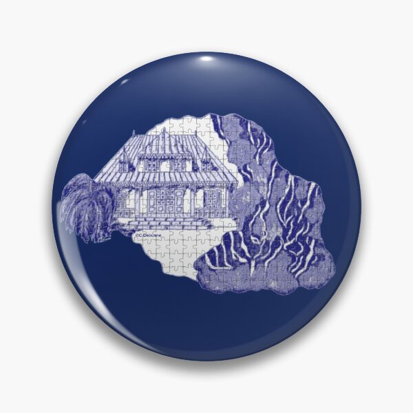 Item preview, Reunion Island, France, puzzle style, in blue designed and sold by Catherine Debusne.