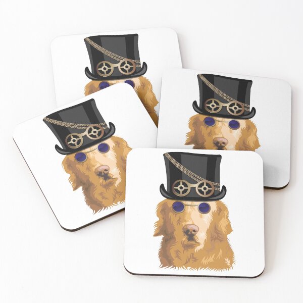 Item preview, Steampunk Golden Retriever illustration designed and sold by Gerald Waters.