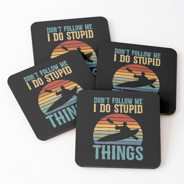 Item preview, Don't Follow Me I Do Stupid Things Vintage Kayaking designed and sold by BornDesign.