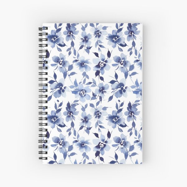 Item preview, Indigo Blue Navy Floral Background designed and sold by lunaisdrawing.
