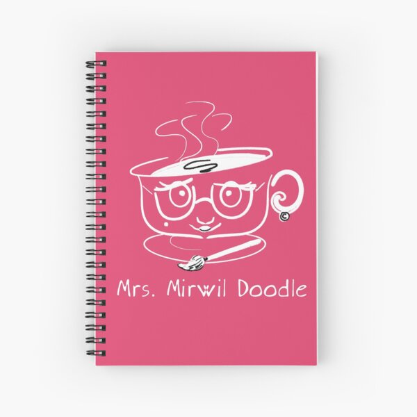 Mrs. Mirwil Doodle pink Cuaderno de espiral