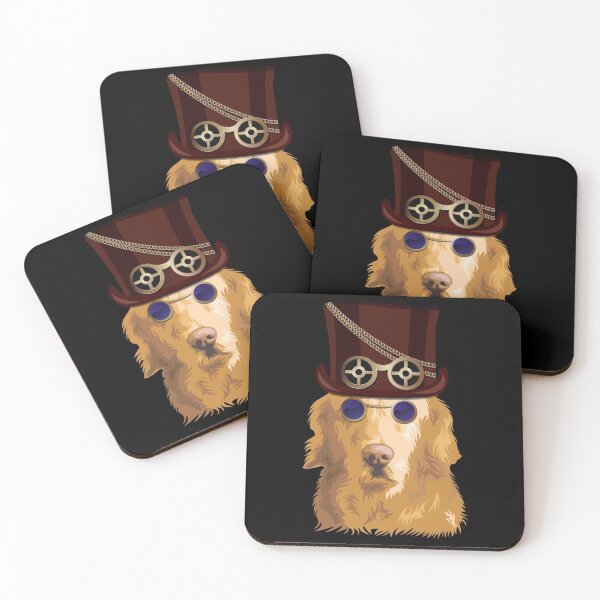 Item preview, Steampunk Golden Retriever illustration designed and sold by Gerald Waters.