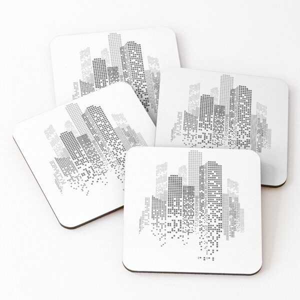 Item preview, Pixel City. A stylized image of an urban landscape. designed and sold by CatCoconut-Art.