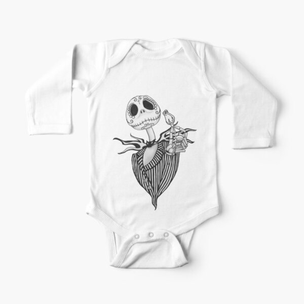 Sugar Skull Jack Skellington Long Sleeve Baby One-Piece