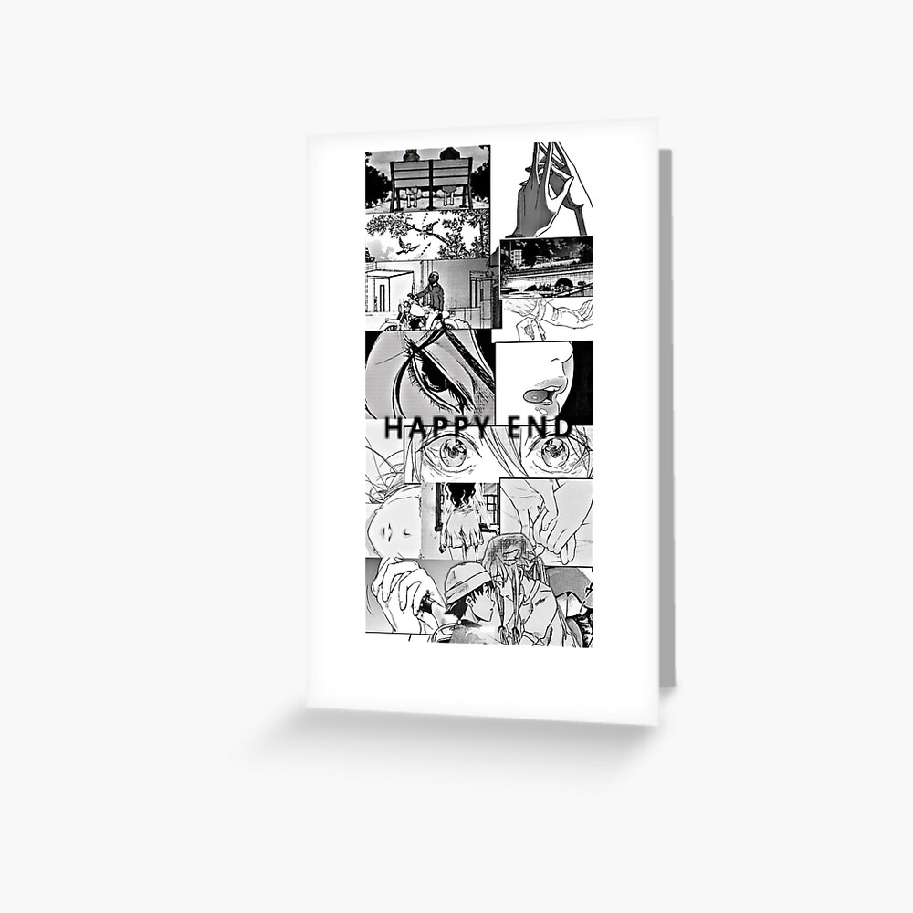 Happy End Manga Aesthetic Greeting Card By Tsumikinnie Redbubble