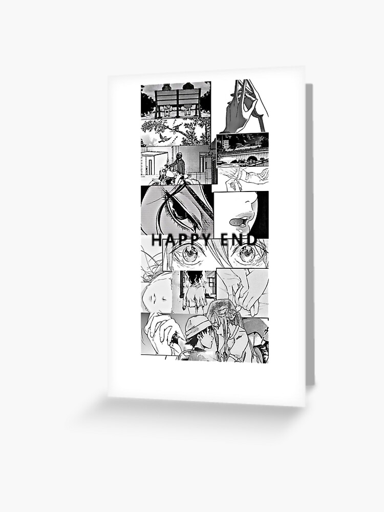 Happy End Manga Aesthetic Greeting Card By Tsumikinnie Redbubble