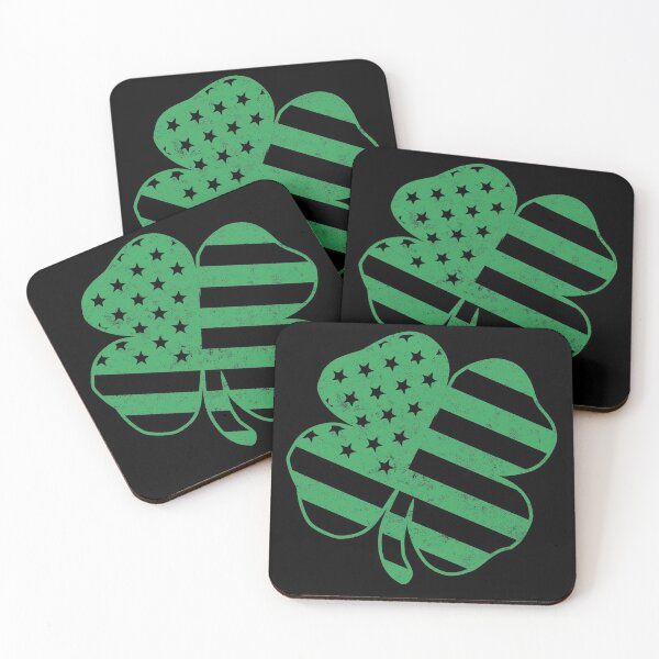 Item preview, Green Shamrock IRISH AMERICAN FLAG St Patricks Day designed and sold by MagicBoutique.