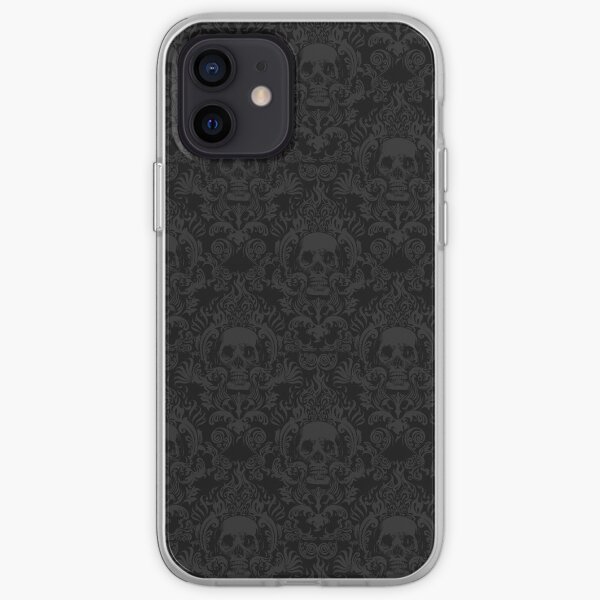 Skull Damask Wallpaper iPhone Soft Case