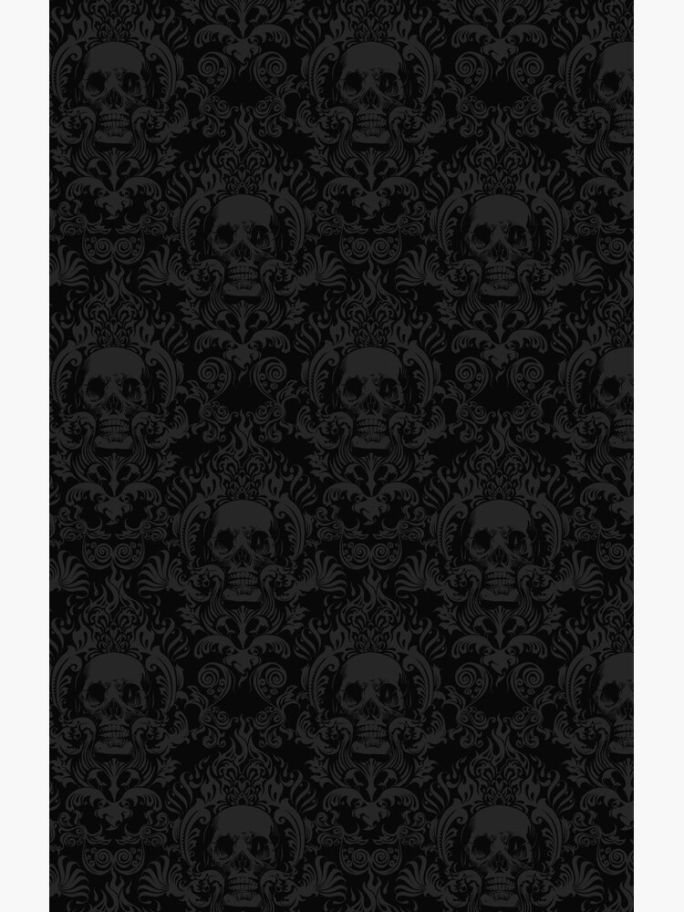 Premium Photo  A seamless pattern with skulls and swirls on a dark  background